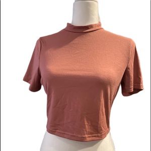 🌼Shein mock neck crop top size M